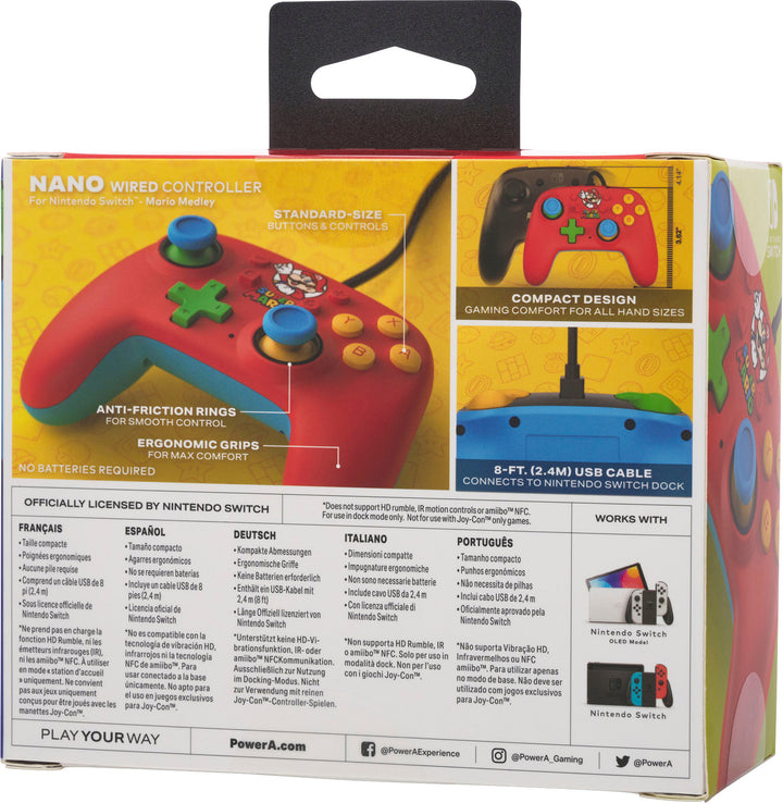 PowerA - Nano Wired Controller for Nintendo Switch - Mario Medley_5
