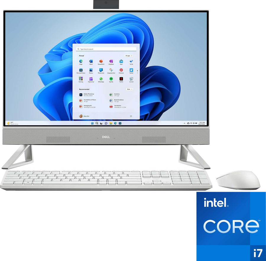 Dell - Inspiron 23.8" Touch screen All-In-One Desktop - 13th Gen Intel Core i7 - 16GB Memory - 512GB SSD - White_0