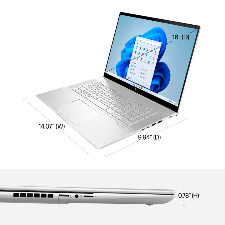HP - ENVY 16" WQXGA Touch-Screen Laptop - Intel Core i9 - 16GB Memory - NVIDIA GeForce RTX 4060 - 1TB SSD - Natural Silver_8