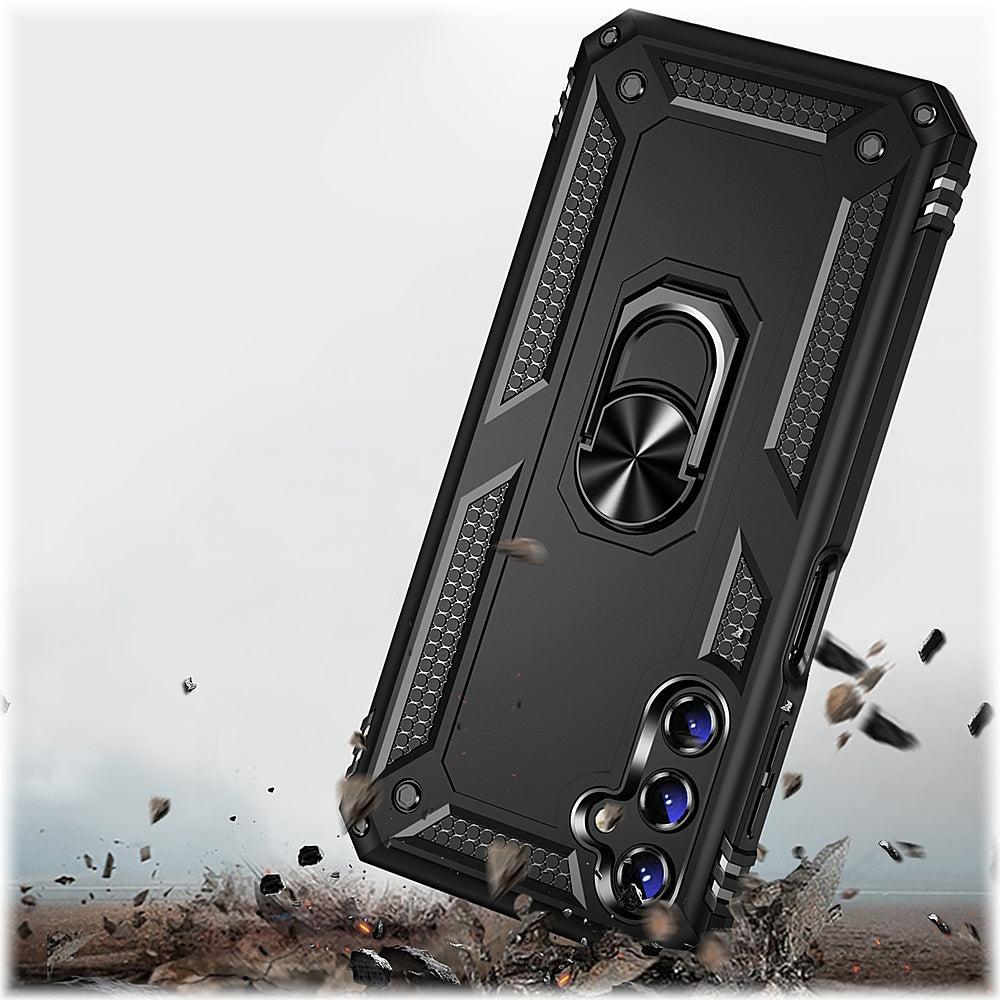 SaharaCase - Military Kickstand Series with Belt Clip Case for Samsung Galaxy A14 5G - Black_1