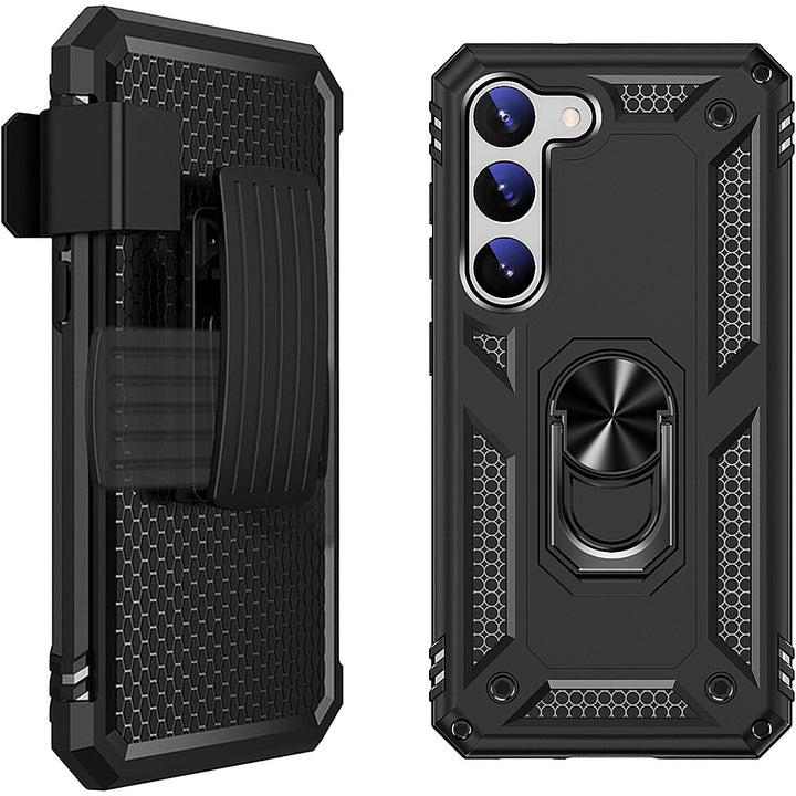 SaharaCase - Military Kickstand Series with Belt Clip Case for Samsung Galaxy S23+ - Black_6