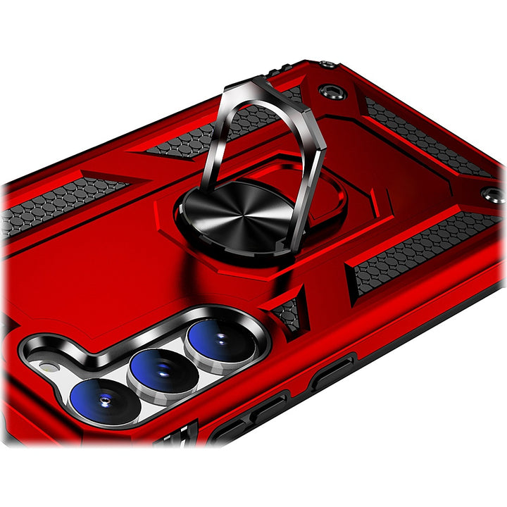 SaharaCase - Military Kickstand Series with Belt Clip Case for Samsung Galaxy S23 - Red_3