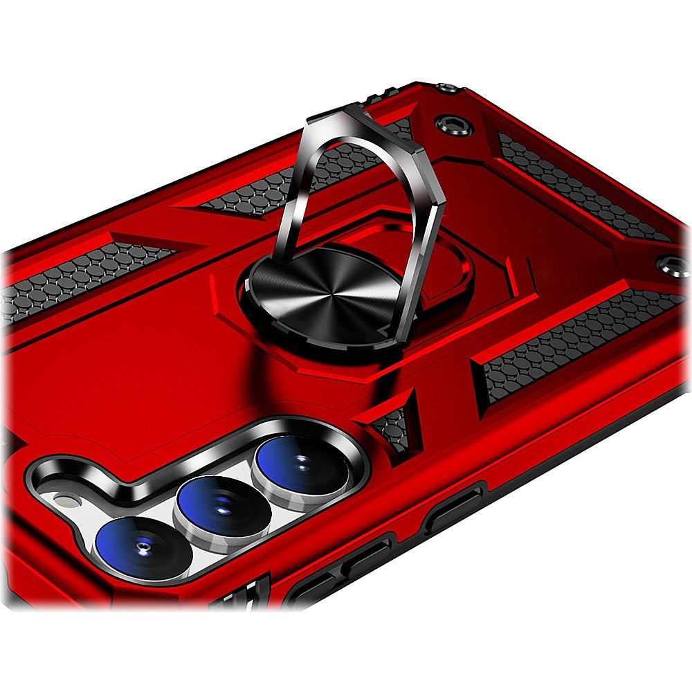 SaharaCase - Military Kickstand Series with Belt Clip Case for Samsung Galaxy S23+ - Red_4