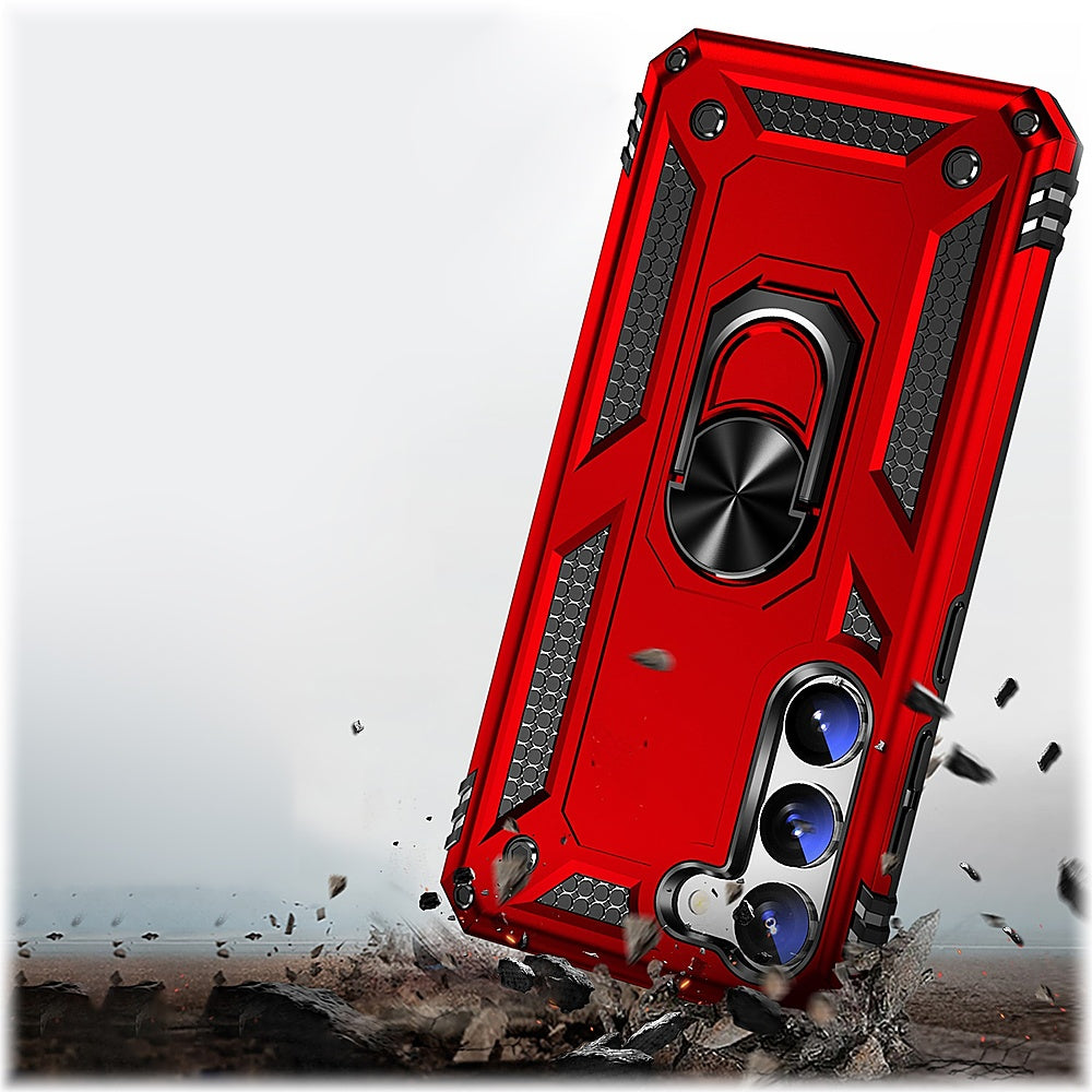 SaharaCase - Military Kickstand Series with Belt Clip Case for Samsung Galaxy S23+ - Red_1