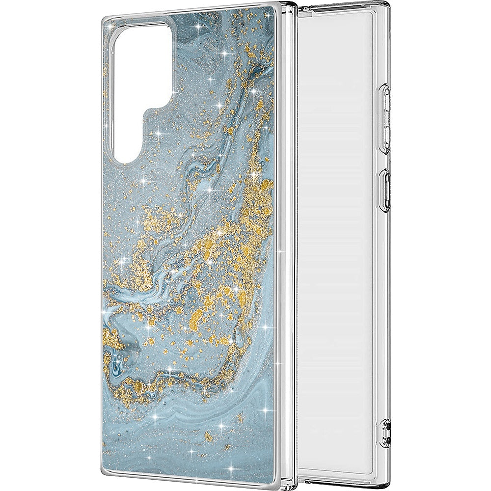 SaharaCase - Marble Series Case for Samsung Galaxy S23 Ultra - Blue/Gold_4