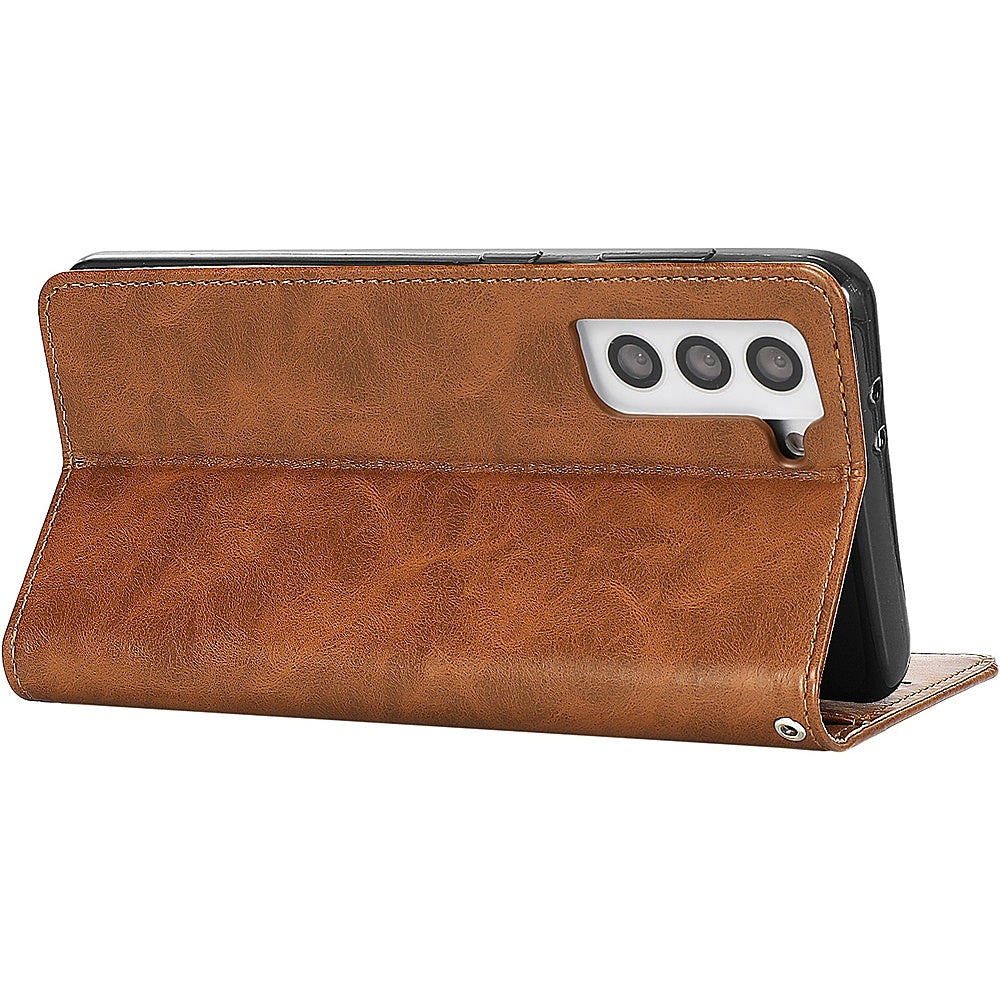 SaharaCase - Folio Wallet Case for Samsung Galaxy S23 - Brown_4