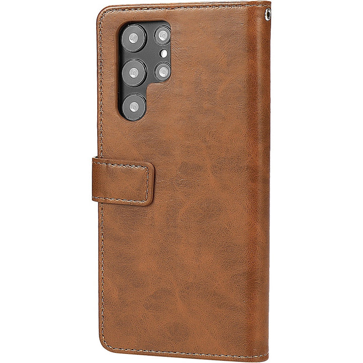 SaharaCase - Folio Wallet Case for Samsung Galaxy S23+ - Brown_0