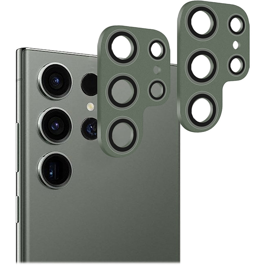 SaharaCase - ZeroDamage Camera Lens Protector for Samsung Galaxy S23 Ultra (2-Pack) - Green_0