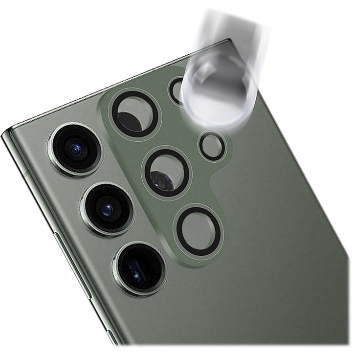 SaharaCase - ZeroDamage Camera Lens Protector for Samsung Galaxy S23 Ultra (2-Pack) - Green_3
