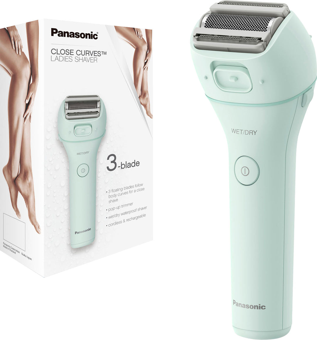 Panasonic - CloseCurves ES-WL60-G Rechargeable Wet/Dry Electric Shaver and Trimmer for Women - Mint_2