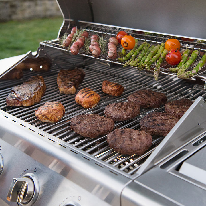Nexgrill - 4 Burner + Side Burner Stainless Cart Gas Grill - Silver_9