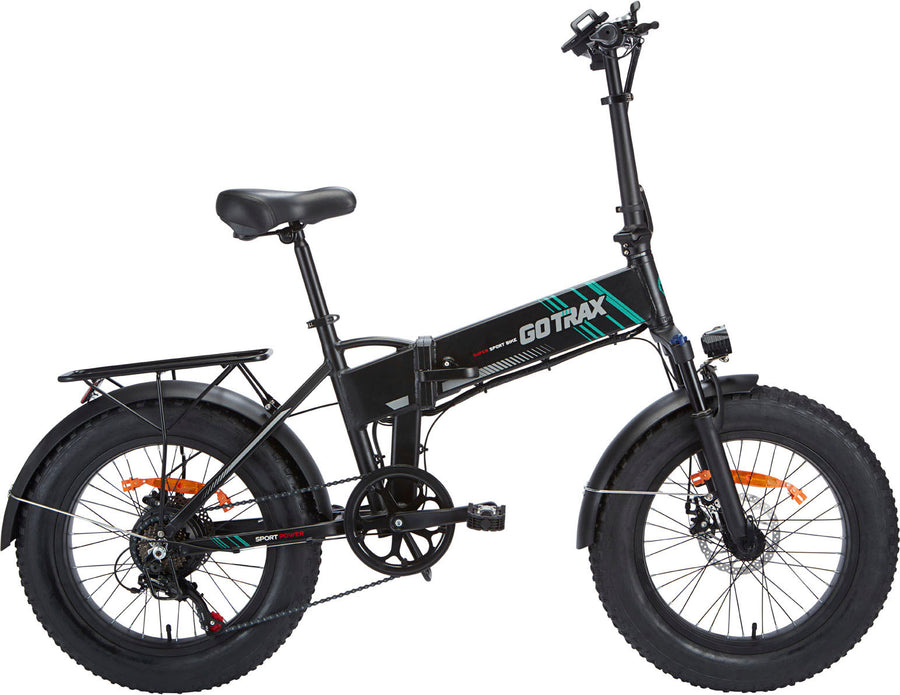 GoTrax - Z4 Pro Foldable Ebike w/ up to 50 mile Max Operating Range and 20 MPH Max Speed - Black_0