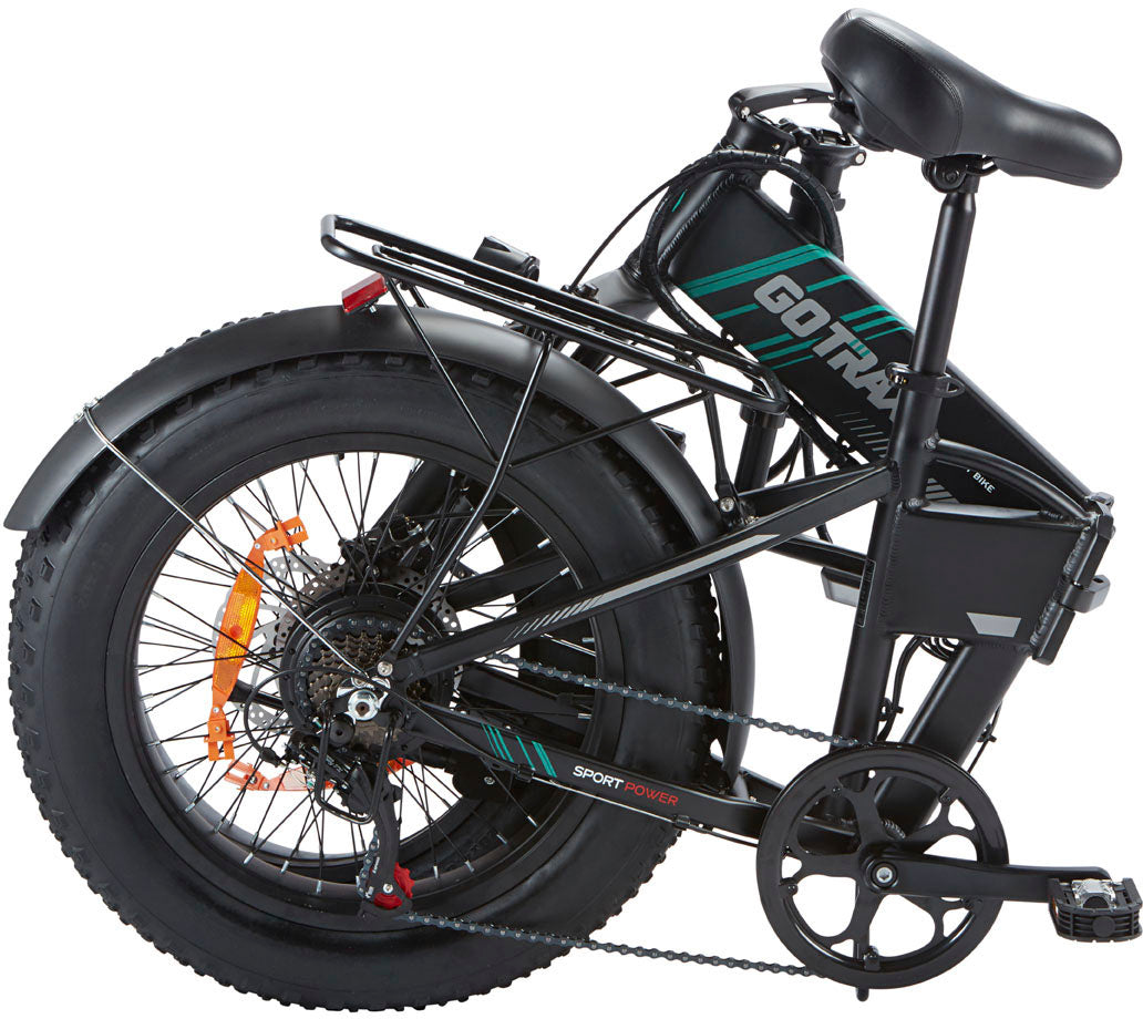 GoTrax - Z4 Pro Foldable Ebike w/ up to 50 mile Max Operating Range and 20 MPH Max Speed - Black_16