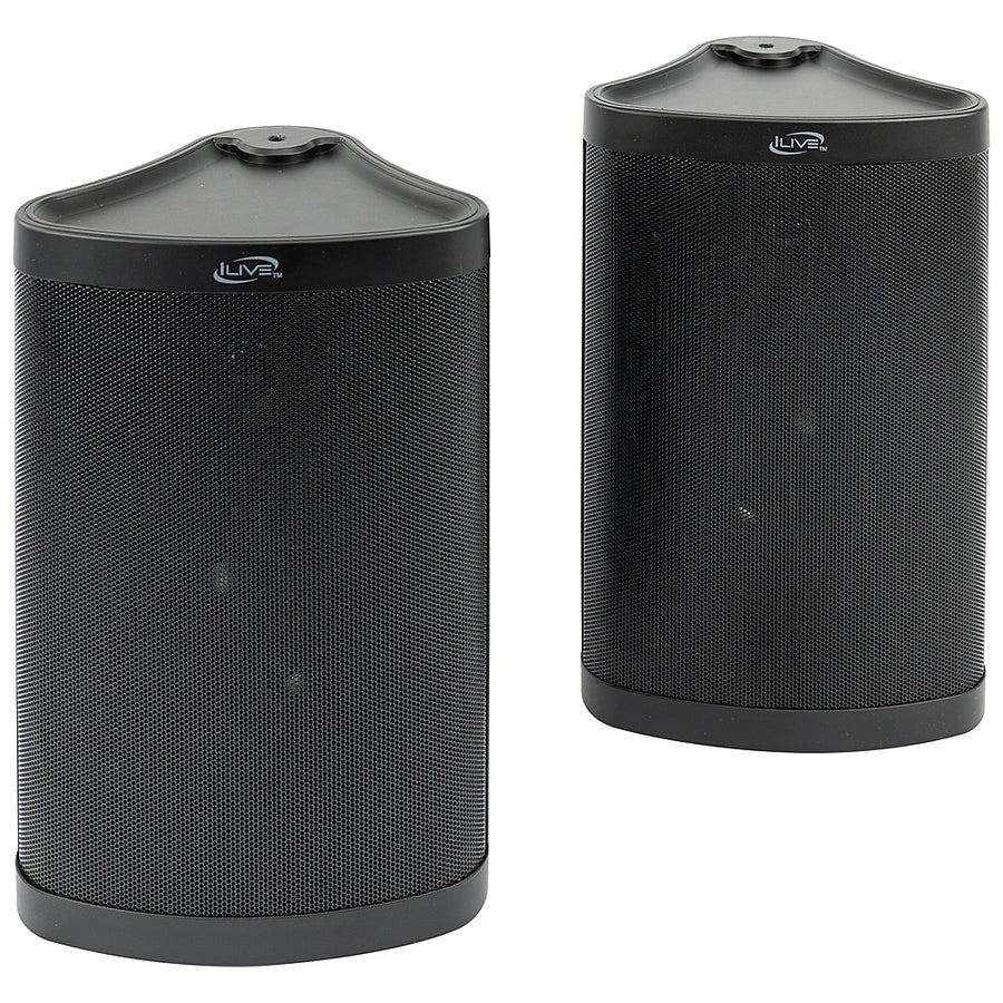 iLive Patio+ Bluetooth Indoor/Outdoor Water-Resistant Speakers (Pair) - Black_0