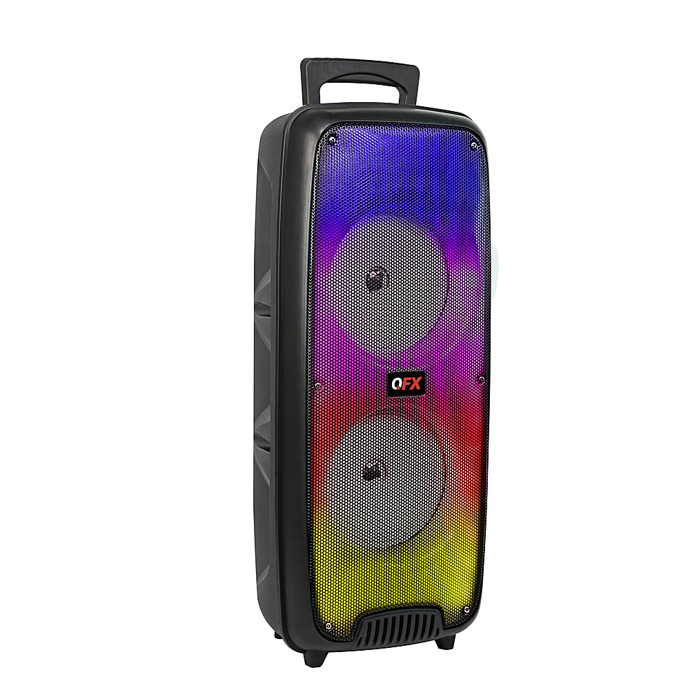 QFX - Rechargeable Bluetooth Portable Speaker with Liquid Motion Party Lights - Black_1