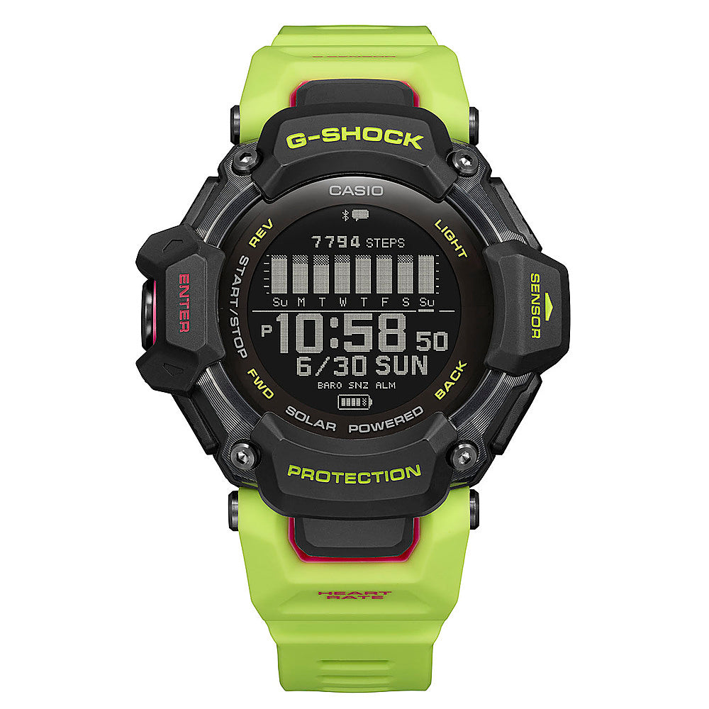 Casio - G-Shock Move 52mm Heart Rate + GPS Solar Assist Resin Strap Smartwatch - Yellow_0