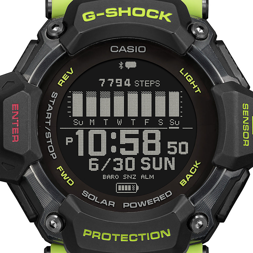Casio - G-Shock Move 52mm Heart Rate + GPS Solar Assist Resin Strap Smartwatch - Yellow_9