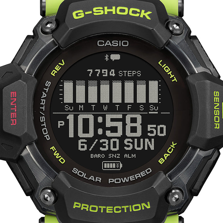 Casio - G-Shock Move 52mm Heart Rate + GPS Solar Assist Resin Strap Smartwatch - Yellow_9