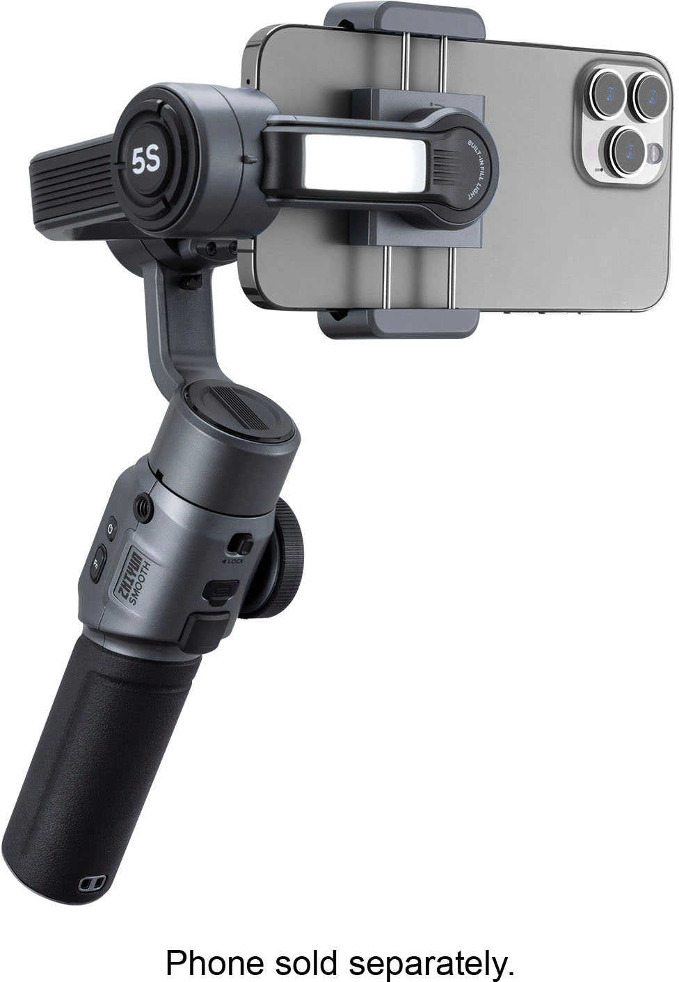 Zhiyun - Smooth 5S 3-Axis Gimbal Stabilizer Standard for Smartphones with detachable tri-pod stand - Gray_11
