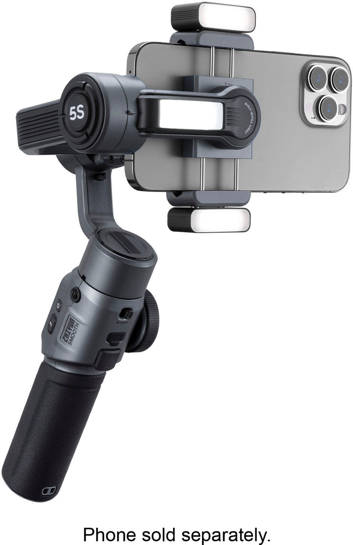 Zhiyun - Smooth 5S 3-Axis Gimbal Stabilizer Standard for Smartphones with detachable tri-pod stand - Gray_10