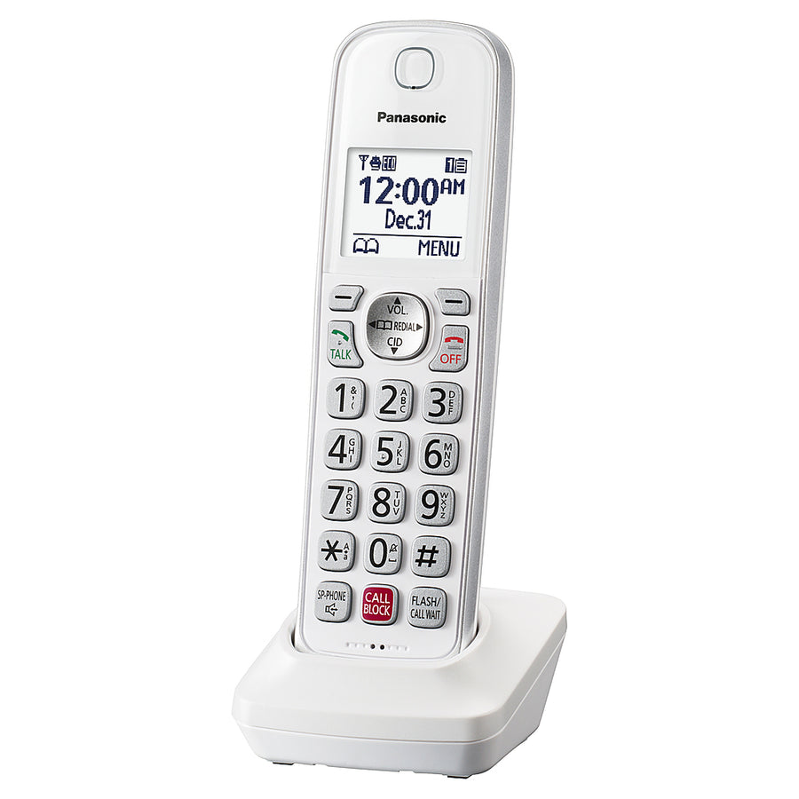 Panasonic - KX-TGDA83W Cordless Expansion Handset for KX-TGD81x and KX-TGD83x Series Cordless Phone Systems - White_0