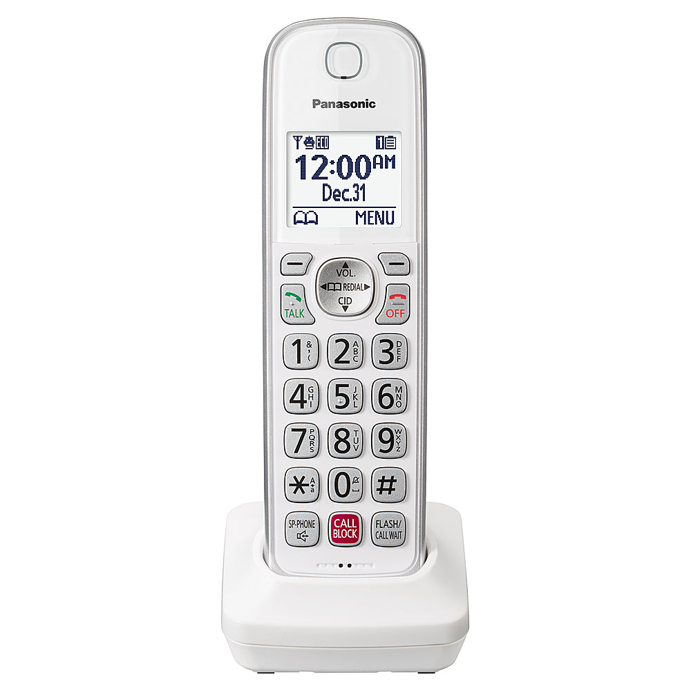 Panasonic - KX-TGDA83W Cordless Expansion Handset for KX-TGD81x and KX-TGD83x Series Cordless Phone Systems - White_1