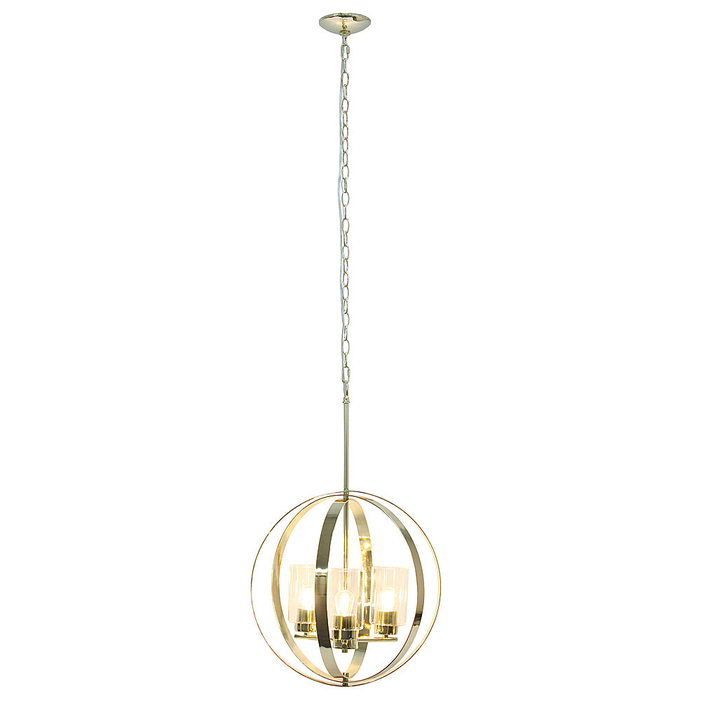 Lalia Home 3 Light Adjustable Globe Ceiling Pendant - Gold_1