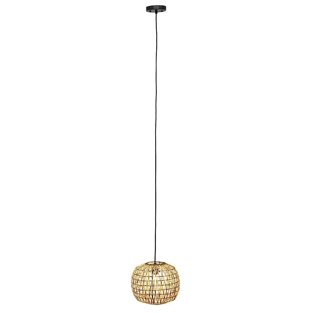 Lalia Home 1 Light Coastal Pendant with Woven Paper Shade - Natural_1