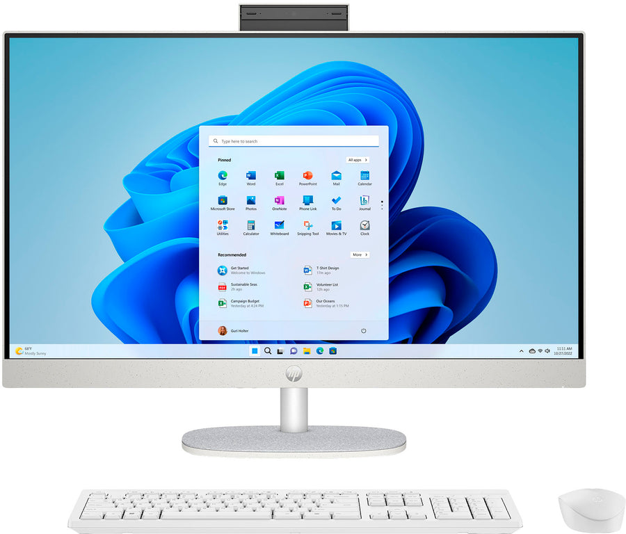HP - 27" Full HD Touch-Screen All-in-One - Intel Core i5 - 8GB Memory - 512GB SSD - Shell White_0
