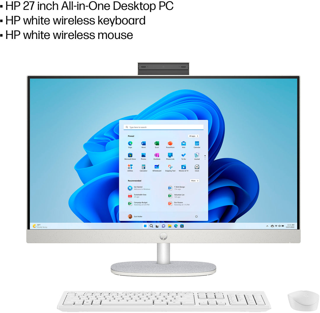 HP - 27" Full HD Touch-Screen All-in-One - Intel Core i5 - 8GB Memory - 512GB SSD - Shell White_6