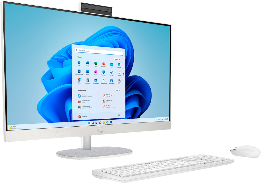 HP - 27" Full HD Touch-Screen All-in-One - Intel Core i5 - 8GB Memory - 512GB SSD - Shell White_2