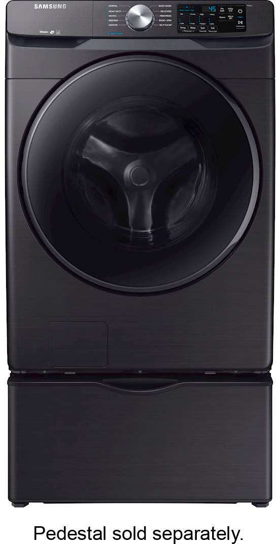 Samsung - 4.5 Cu. Ft. 10-Cycle High-Efficiency Front-Loading Washer with Steam - Black Stainless Steel_7