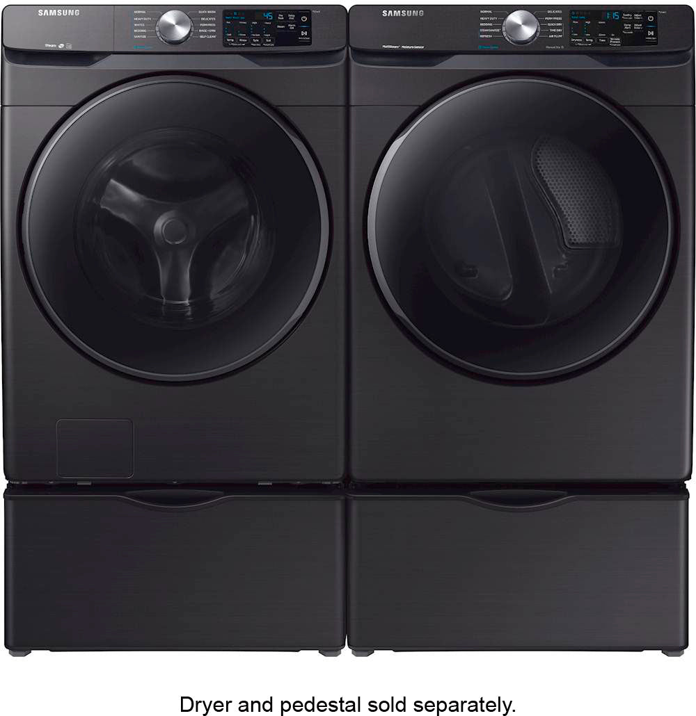 Samsung - 4.5 Cu. Ft. 10-Cycle High-Efficiency Front-Loading Washer with Steam - Black Stainless Steel_1