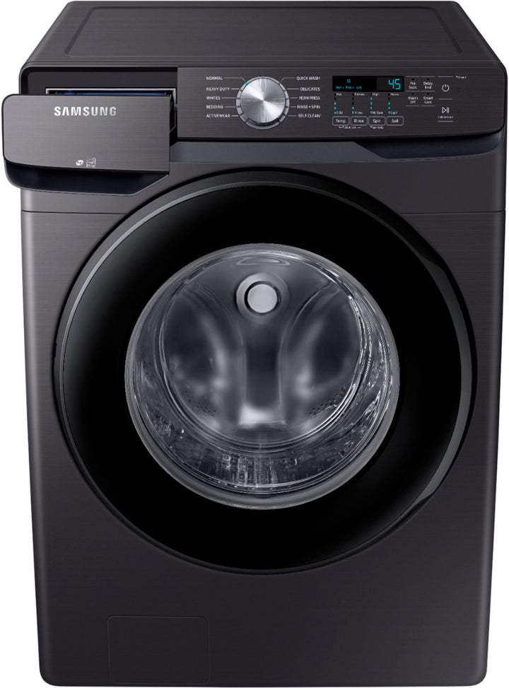 Samsung - 4.5 Cu. Ft. High Efficiency Stackable Front Load Washer with Steam and Vibration Reduction Technology+ - Black Stainless Steel_6