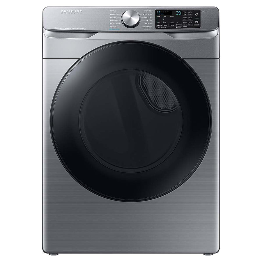 Samsung - 7.5 cu. ft. Smart Electric Dryer with Steam Sanitize+ - Platinum_0
