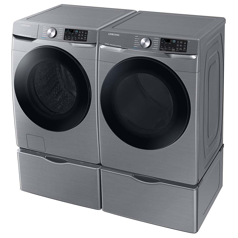 Samsung - 7.5 cu. ft. Smart Electric Dryer with Steam Sanitize+ - Platinum_1
