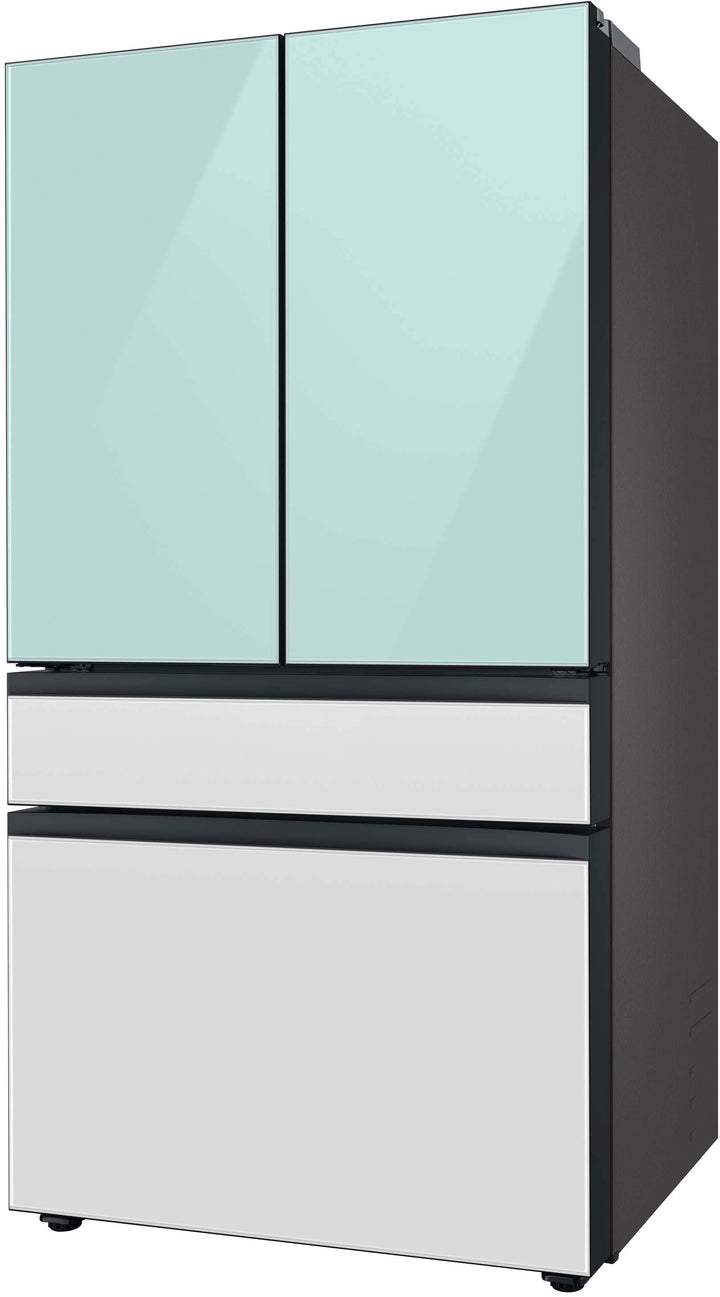 Samsung - Open Box BESPOKE 29 cu. ft 4-Door French Door Refrigerator with Beverage Center - Morning Blue Glass_2