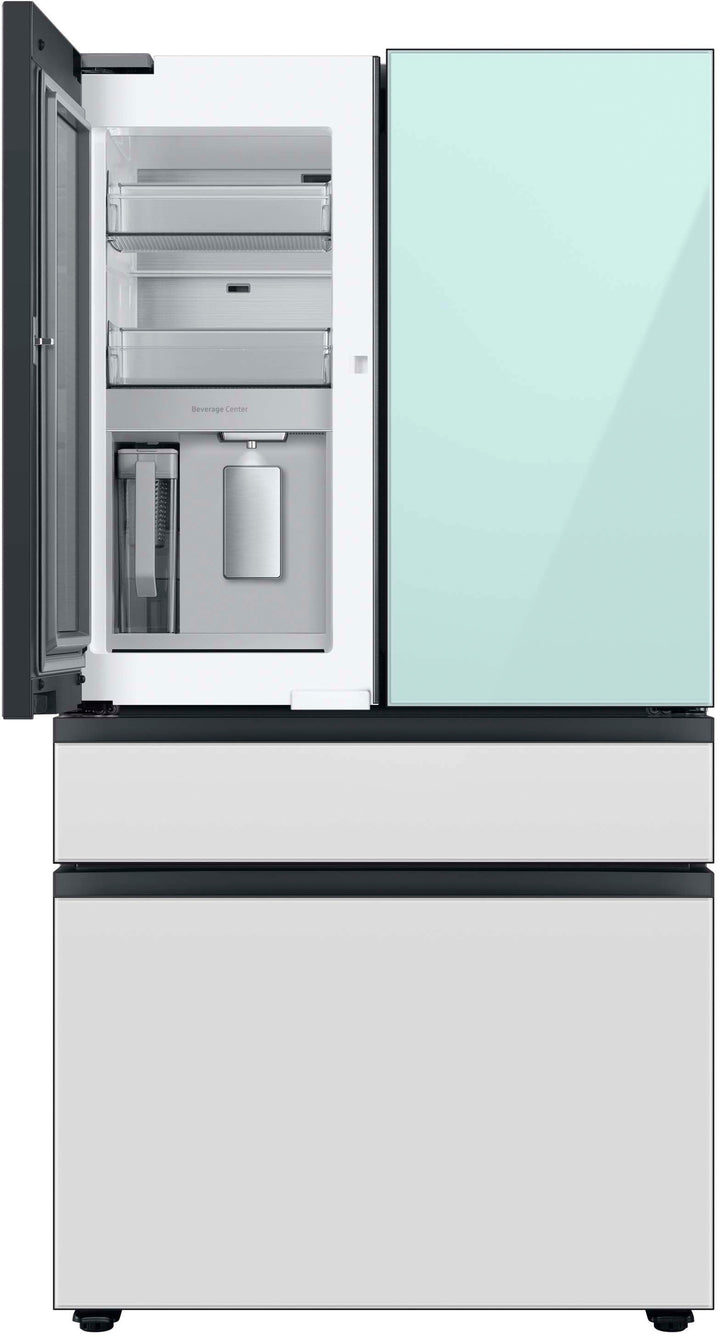Samsung - Open Box BESPOKE 29 cu. ft 4-Door French Door Refrigerator with Beverage Center - Morning Blue Glass_4