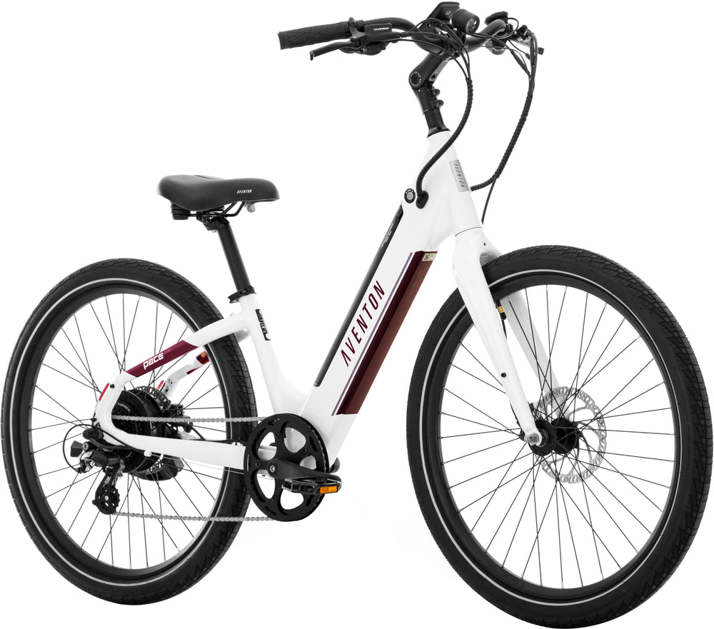 Aventon - Pace 500.3 Step-Through Ebike w/ up to 60 mile Max Operating Range and 28 MPH Max Speed - Large - Ghost White_1