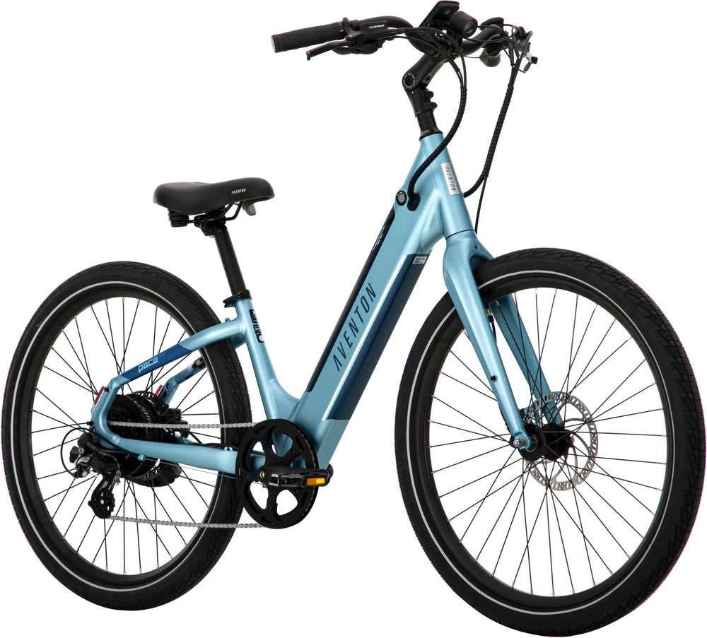 Aventon - Pace 500.3 Step-Through Ebike w/ up to 60 mile Max Operating Range and 28 MPH Max Speed - Regular - Blue Steel_1