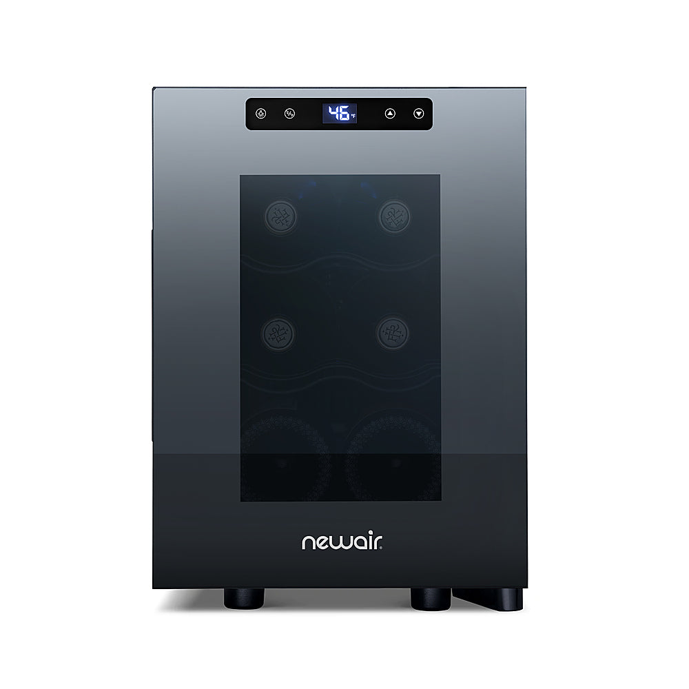 NewAir - Shadow T-Series 6-Bottle Wine Cooler with Triple-Layer Tempered Glass Door and Ultra-Quiet Thermoelectic Cooling_2