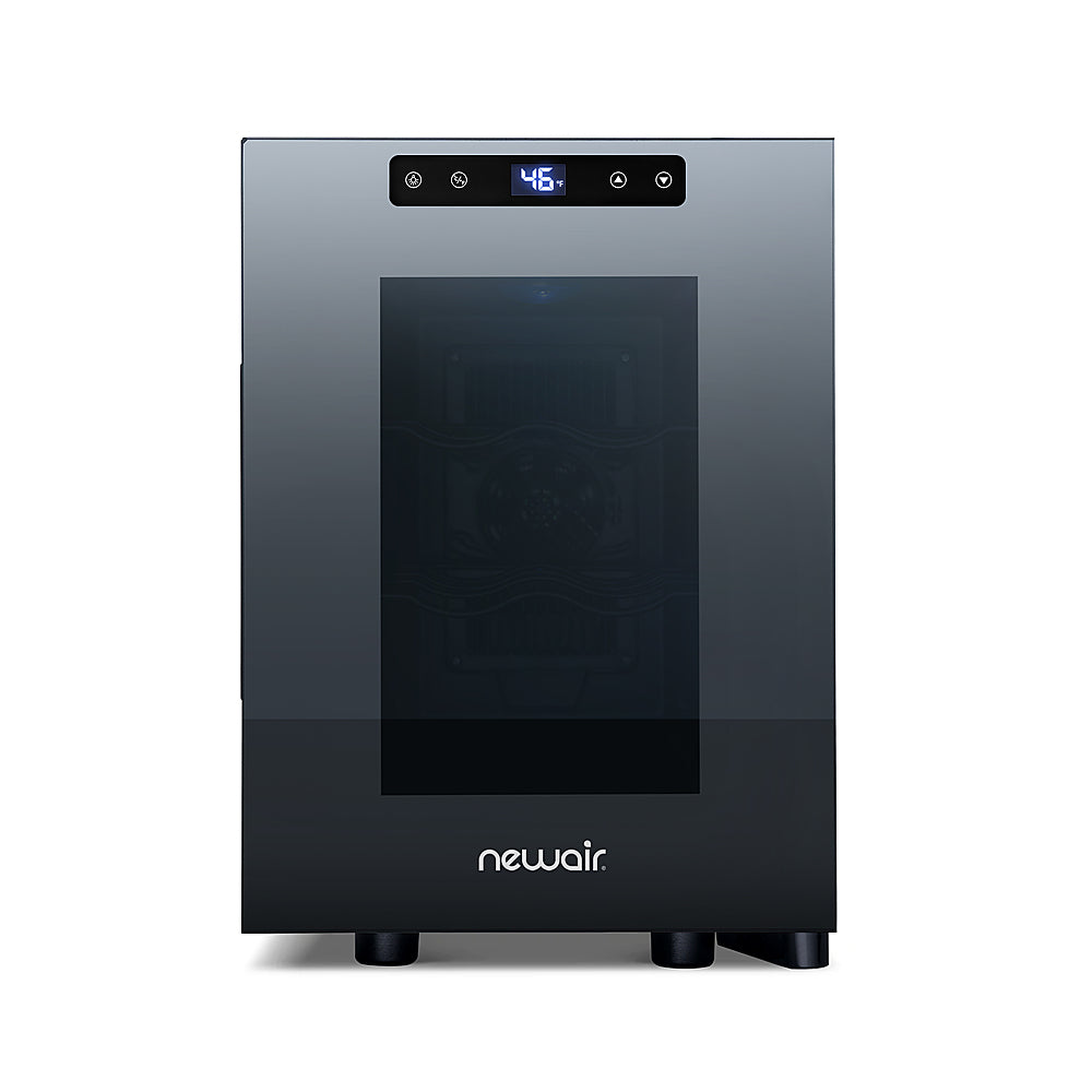 NewAir - Shadow T-Series 6-Bottle Wine Cooler with Triple-Layer Tempered Glass Door and Ultra-Quiet Thermoelectic Cooling_1
