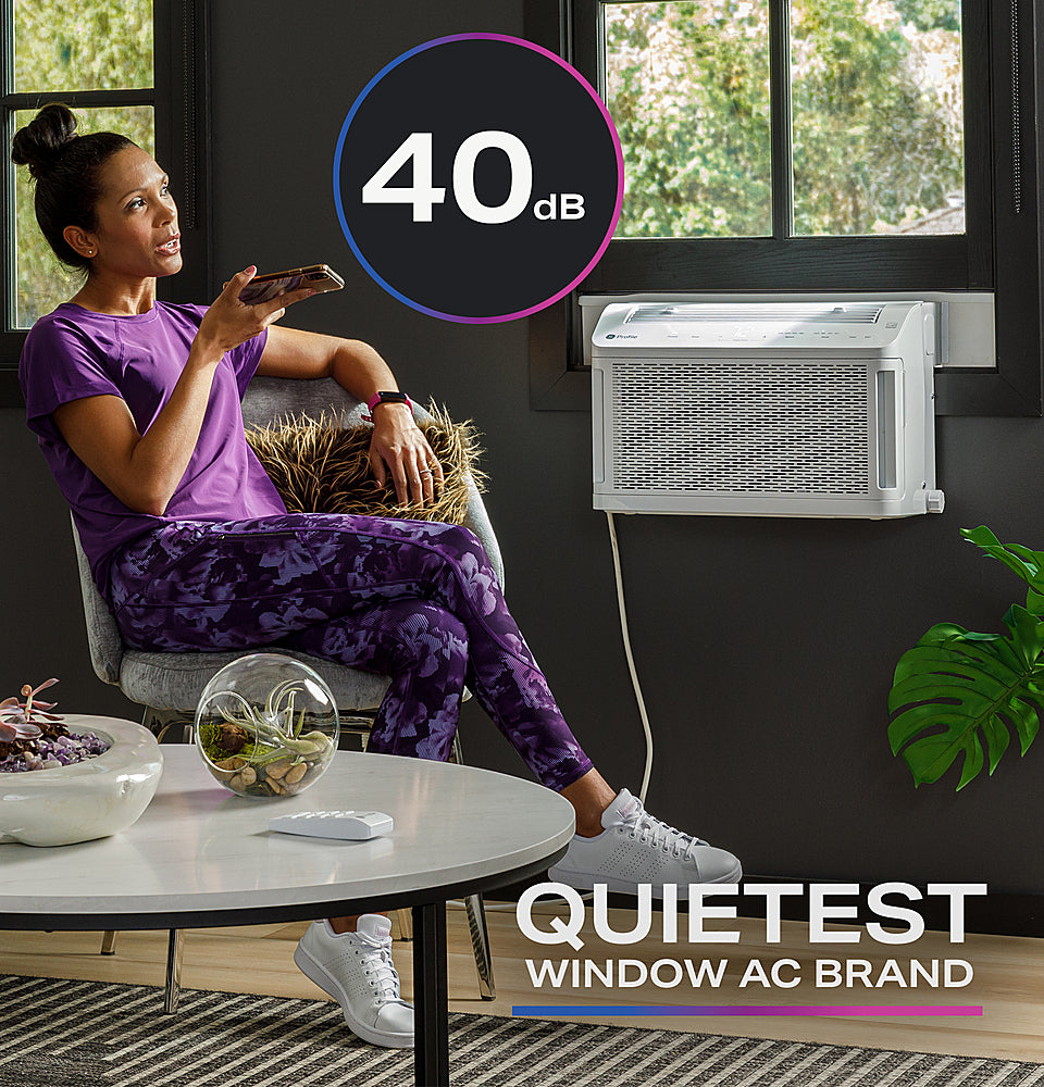 GE Profile - 550 Sq Ft 12,200 BTU Smart Ultra Quiet Air Conditioner - White_2
