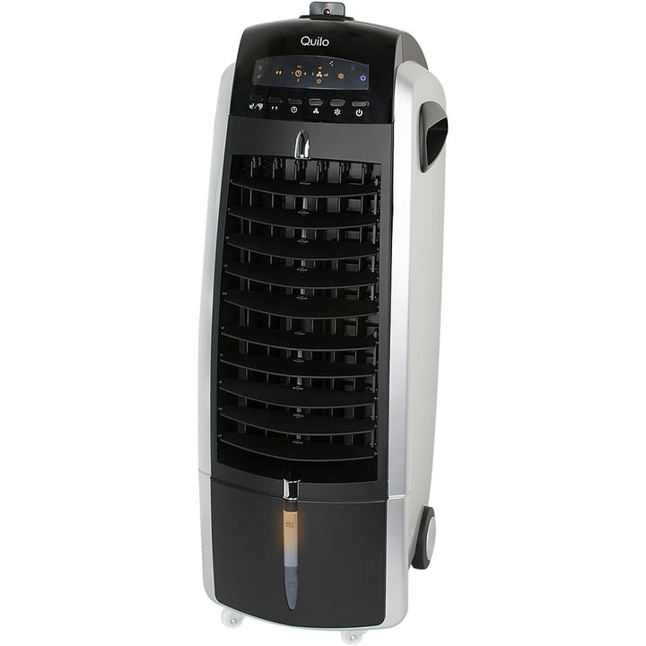 Quilo - 211 CFM Indoor Portable Tower Fan with Evaporative Cooling - Black/Silver_5