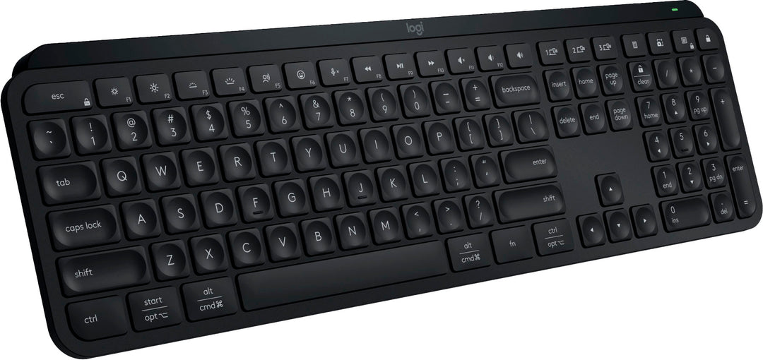 Logitech - MX Keys S Advanced Full-size Wireless Scissor Keyboard for PC and Mac with Backlit keys - Black_0
