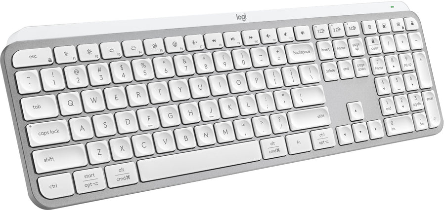 Logitech - MX Keys S Advanced Full-size Wireless Scissor Keyboard for PC and Mac with Backlit keys - Pale Gray_0