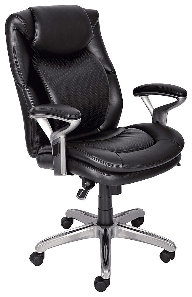 Serta - AIR Health & Wellness Mid-Back Manager's Chair - Black_0