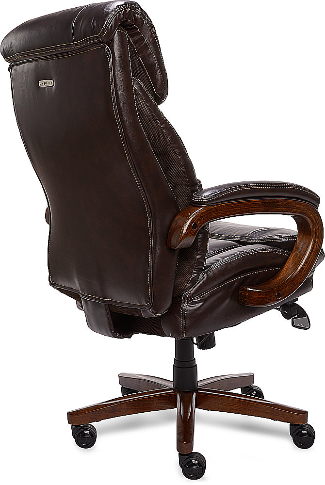 La-Z-Boy - Big & Tall Air Bonded Leather Executive Chair - Vino Brown_9