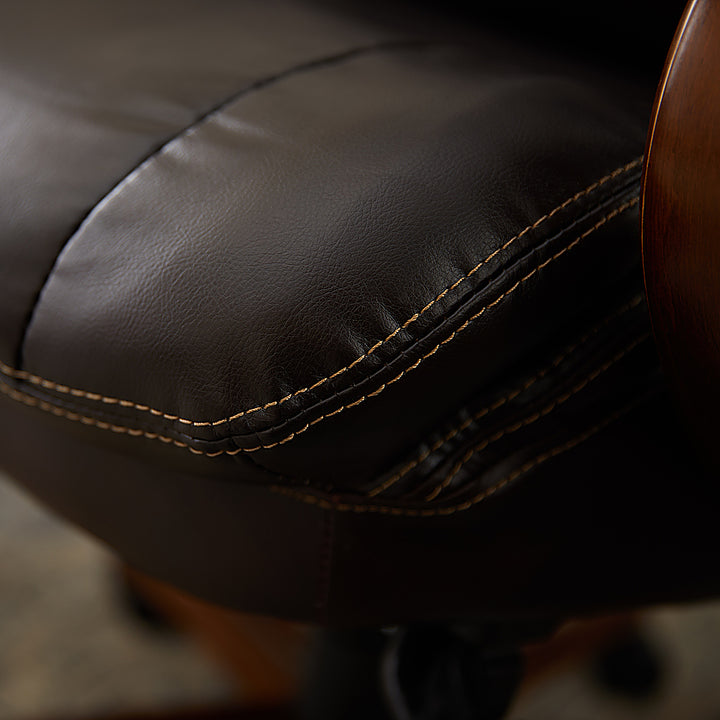 La-Z-Boy - Big & Tall Air Bonded Leather Executive Chair - Vino Brown_2