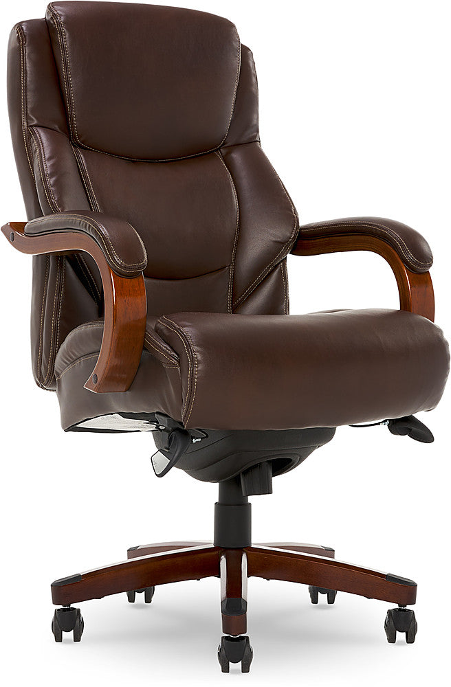 La-Z-Boy - Delano Big & Tall Bonded Leather Executive Chair - Chestnut Brown_0